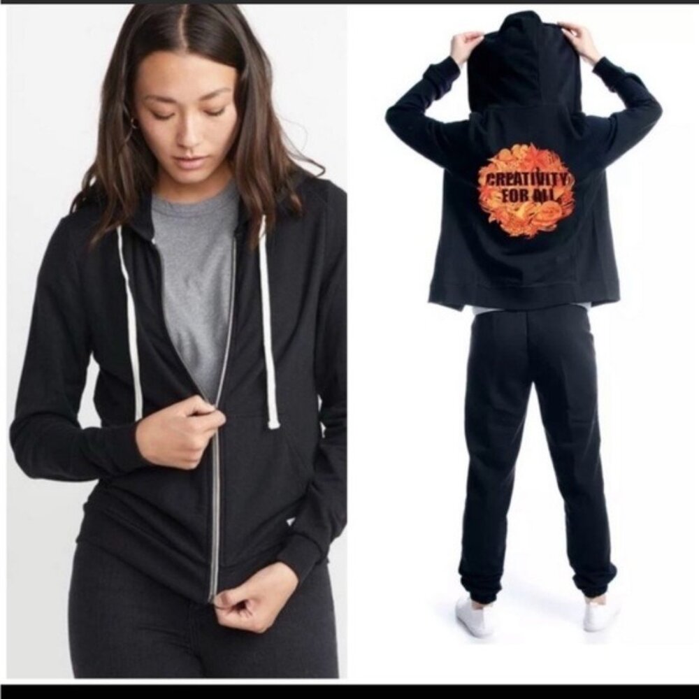 Marine Layer Hoodie Adobe 2019 Creativity for All zip up sweatshirt Large Rare
